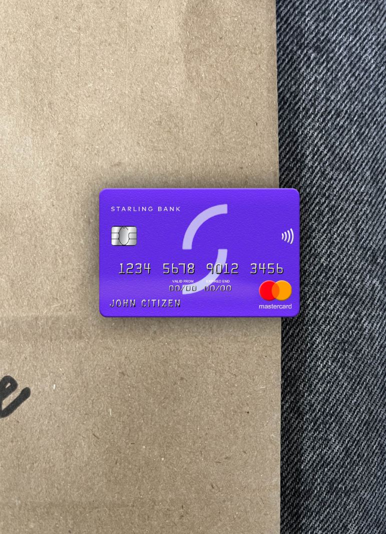 Download United Kingdom Starling bank mastercard photolook front Photoshop template